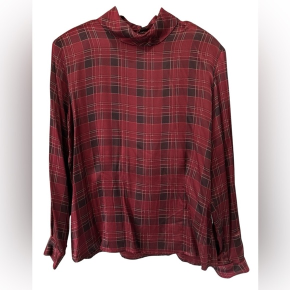 NWT Vintage Deadstock Pendleton Silk Plaid Popover Blouse Top - Size 14 - Picture 1 of 10